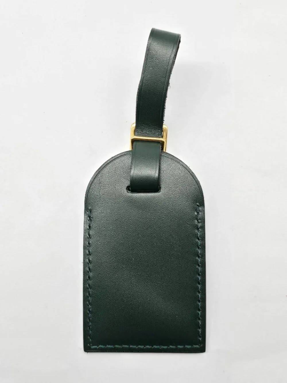 Authentic Louis Vuitton Black Leather Luggage Tag